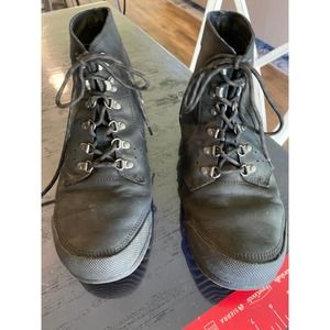 Sorel Mens Ankeny 1553371010 Black Round Toe Mid Top Hiking Boots Size US 12